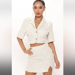 FN Tweed Mini Skirt Set - never worn